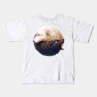 Yin and Yang Wolves Kids T-Shirt